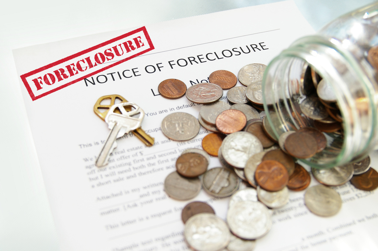 Foreclosure Document with Spilt Money 